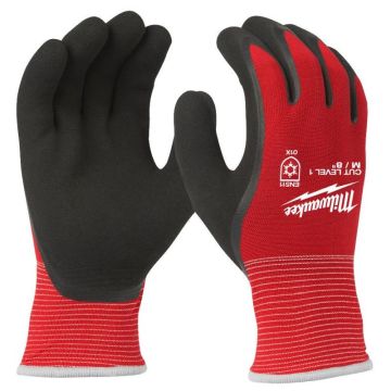 Milwaukee ziemas cimdi, pretsagriešanās aizsardzības A klases cimdi 10/XL