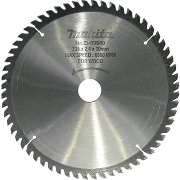 T.C.T. Zāģripa kokam 235X2.4X30mm 15° T60 Standard kokam