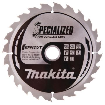 T.C.T. Zāģripa kokam 235X2.2X30mm 20° T24 EFFICUT