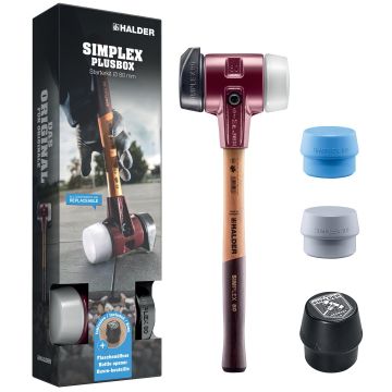 HALDER SIMPLEX Plus kārbas sākuma komplekts SIMPLEX āmurs ar mīkstu virsmu D80